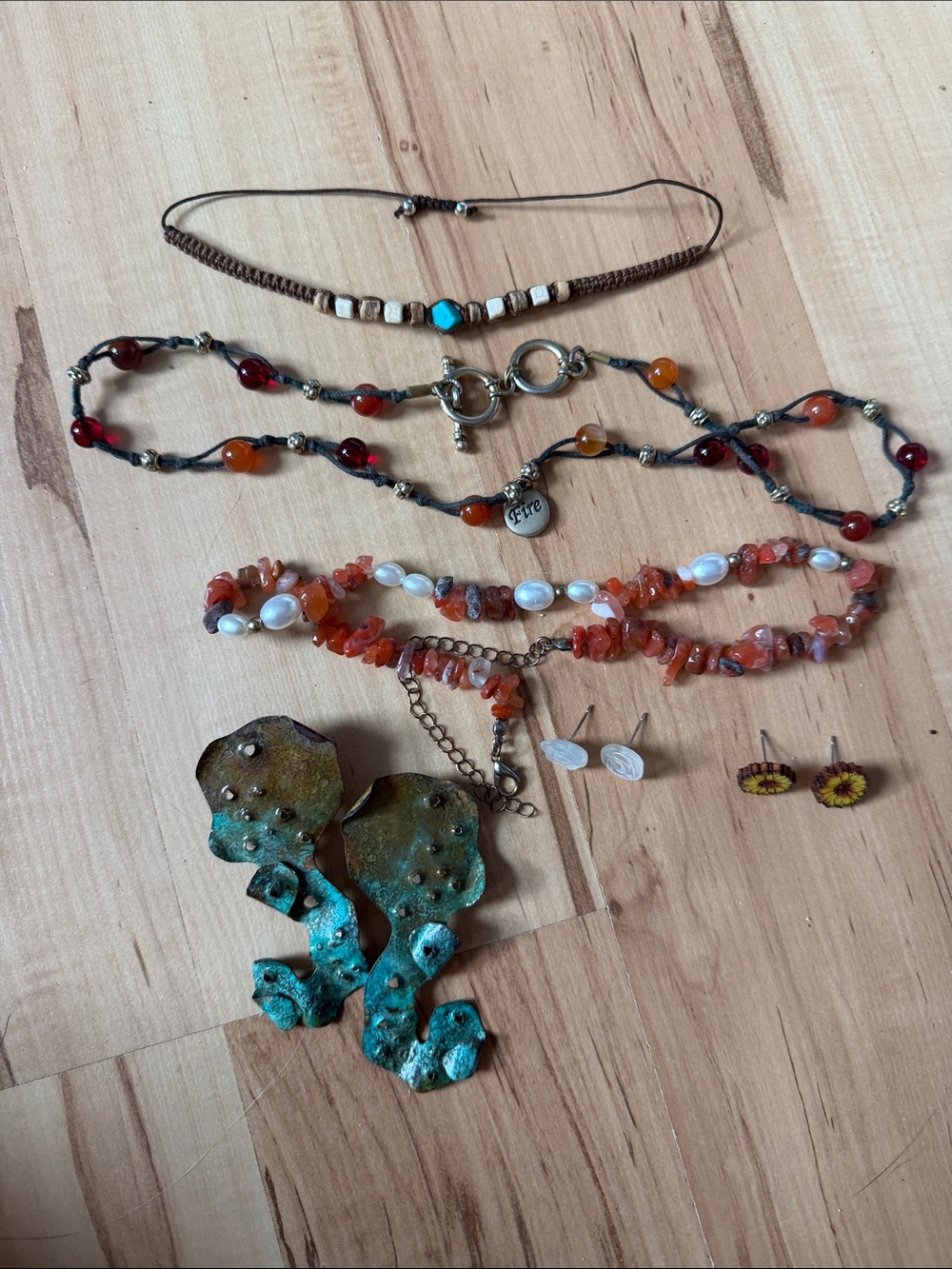 Boho Mixed Bead and Metal Women’s Jewelry Set - Multicolor